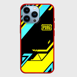 Чехол для iPhone 14 Pro Pubg geometry game, цвет: 3D-красный