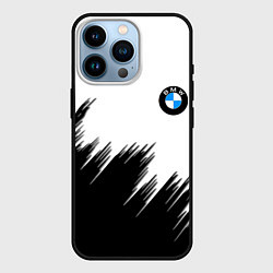 Чехол для iPhone 14 Pro BMW чёрные штрихи текстура, цвет: 3D-черный