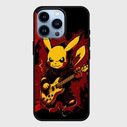 Чехол для iPhone 14 Pro Устрашаюший покемон с гитарой, цвет: 3D-черный