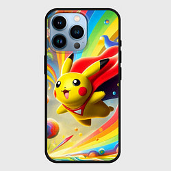 Чехол для iPhone 14 Pro Super Pikachu - ai art fantasy, цвет: 3D-черный