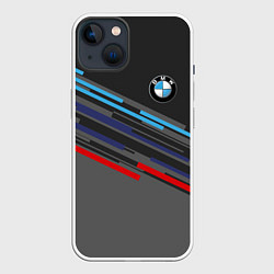 Чехол для iPhone 14 BMW BRAND COLOR, цвет: 3D-белый