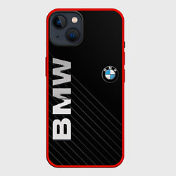 Чехол для iPhone 14 BMW, цвет: 3D-красный