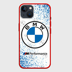 Чехол для iPhone 14 BMW БМВ, цвет: 3D-красный