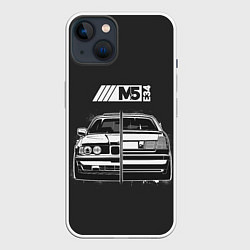 Чехол для iPhone 14 BMW, цвет: 3D-белый