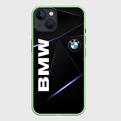 Чехол для iPhone 14 BMW, цвет: 3D-салатовый