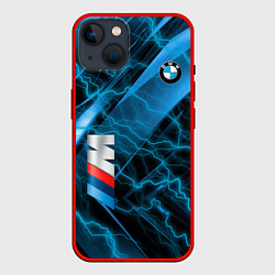 Чехол для iPhone 14 BMW, цвет: 3D-красный