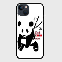 Чехол для iPhone 14 Панда и сон, цвет: 3D-черный