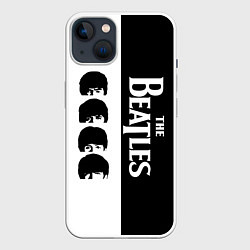 Чехол для iPhone 14 The Beatles черно - белый партер, цвет: 3D-белый