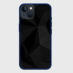 Чехол для iPhone 14 КАРБОН ПОЛИГОНЫ, цвет: 3D-тёмно-синий