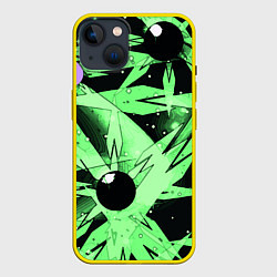 Чехол для iPhone 14 Абстрактный узор с 3d шарами, цвет: 3D-желтый