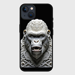 Чехол для iPhone 14 Кинг-Конг барельеф, цвет: 3D-черный