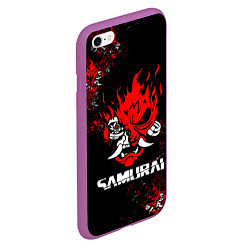 Чехол iPhone 6/6S Plus матовый SAMURAI CYBERPUNK 2077, цвет: 3D-фиолетовый — фото 2