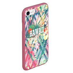 Чехол iPhone 7/8 матовый Hawaii Summer, цвет: 3D-малиновый — фото 2