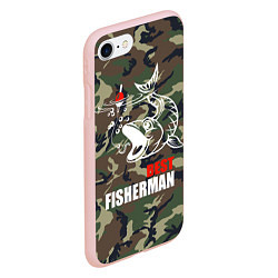 Чехол iPhone 7/8 матовый Best fisherman, цвет: 3D-светло-розовый — фото 2