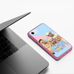 Чехол iPhone 7/8 матовый Die Antwoord Bang, цвет: 3D-малиновый — фото 2