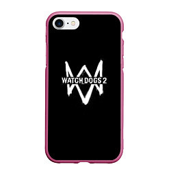 Чехол iPhone 7/8 матовый WATCH DOGS 2, цвет: 3D-малиновый