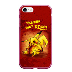 Чехол iPhone 7/8 матовый Pikachu must die!