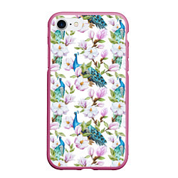 Чехол iPhone 7/8 матовый Цветы и бабочки 6