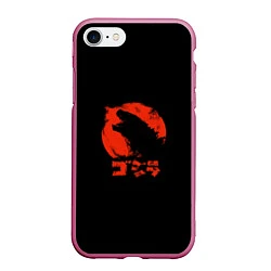 Чехол iPhone 7/8 матовый Godzilla, цвет: 3D-малиновый
