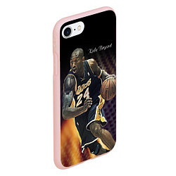 Чехол iPhone 7/8 матовый Kobe Bryant, цвет: 3D-светло-розовый — фото 2