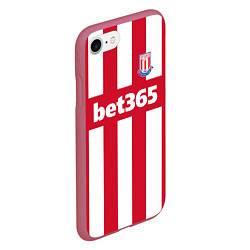 Чехол iPhone 7/8 матовый Stoke City FC: Bet365, цвет: 3D-малиновый — фото 2