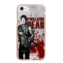 Чехол iPhone 7/8 матовый Walking Dead: Deryl Dixon, цвет: 3D-светло-розовый