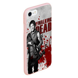 Чехол iPhone 7/8 матовый Walking Dead: Deryl Dixon, цвет: 3D-светло-розовый — фото 2