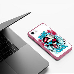 Чехол iPhone 7/8 матовый Это круто, цвет: 3D-малиновый — фото 2