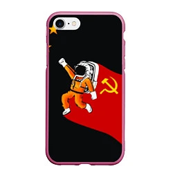 Чехол iPhone 7/8 матовый Советский Гагарин