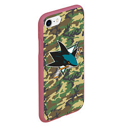 Чехол iPhone 7/8 матовый Sharks Camouflage, цвет: 3D-малиновый — фото 2