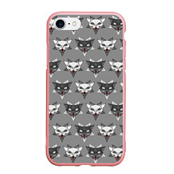 Чехол iPhone 7/8 матовый Злые котики, цвет: 3D-баблгам