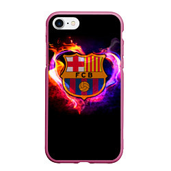 Чехол iPhone 7/8 матовый Barcelona7, цвет: 3D-малиновый