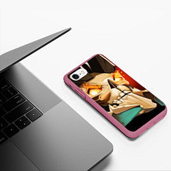 Чехол iPhone 7/8 матовый Skeleton King, цвет: 3D-малиновый — фото 2