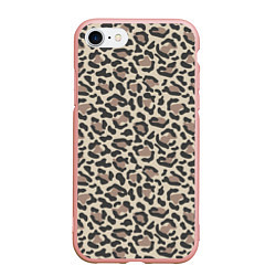 Чехол iPhone 7/8 матовый Шкура леопарда, цвет: 3D-светло-розовый