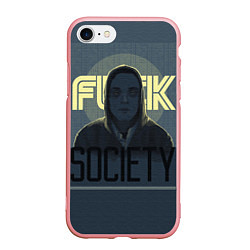 Чехол iPhone 7/8 матовый Fuck Society, цвет: 3D-баблгам