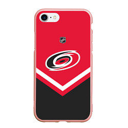 Чехол iPhone 7/8 матовый NHL: Carolina Hurricanes, цвет: 3D-светло-розовый