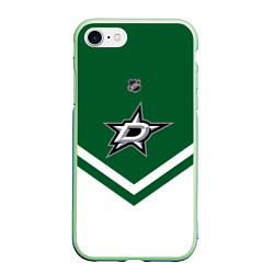 Чехол iPhone 7/8 матовый NHL: Dallas Stars, цвет: 3D-салатовый