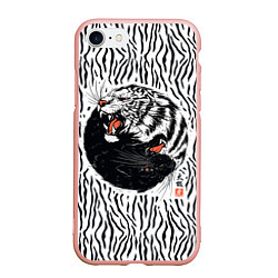 Чехол iPhone 7/8 матовый Yin Yang Tigers