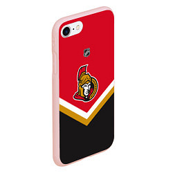 Чехол iPhone 7/8 матовый NHL: Ottawa Senators, цвет: 3D-светло-розовый — фото 2