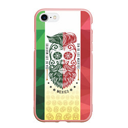 Чехол iPhone 7/8 матовый Мексика, цвет: 3D-светло-розовый