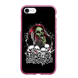 Чехол iPhone 7/8 матовый Bring Me The Horizon, цвет: 3D-малиновый