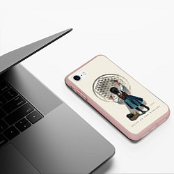 Чехол iPhone 7/8 матовый Bring Me The Horizon, цвет: 3D-светло-розовый — фото 2