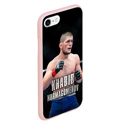 Чехол iPhone 7/8 матовый Хабиб Нурмагомедов, цвет: 3D-светло-розовый — фото 2