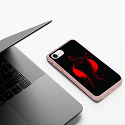 Чехол iPhone 7/8 матовый Zombie Rock, цвет: 3D-светло-розовый — фото 2