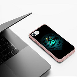 Чехол iPhone 7/8 матовый Подводный мир, цвет: 3D-светло-розовый — фото 2