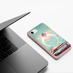 Чехол iPhone 7/8 матовый No Mans Sky, цвет: 3D-светло-розовый — фото 2