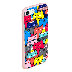Чехол iPhone 7/8 матовый Отряд котиков, цвет: 3D-светло-розовый — фото 2