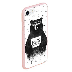 Чехол iPhone 7/8 матовый Bear Hugs, цвет: 3D-светло-розовый — фото 2