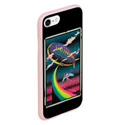 Чехол iPhone 7/8 матовый Led Zeppelin: Colour Fly, цвет: 3D-светло-розовый — фото 2