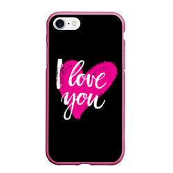 Чехол iPhone 7/8 матовый Valentines Day, I Iove you